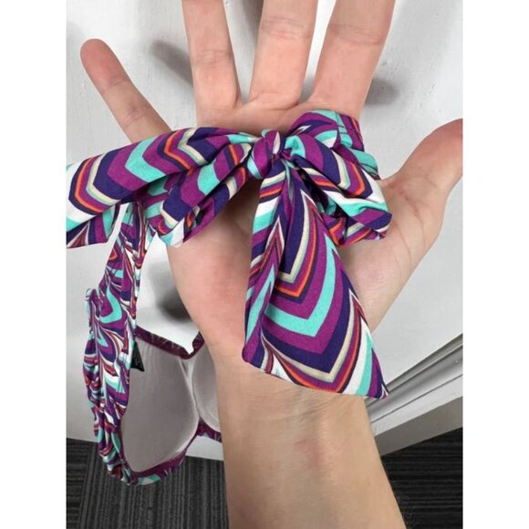 Apt. 9 Multicolor Geometric Bandeau Bikini Top Size 10 - Picture 7 of 7